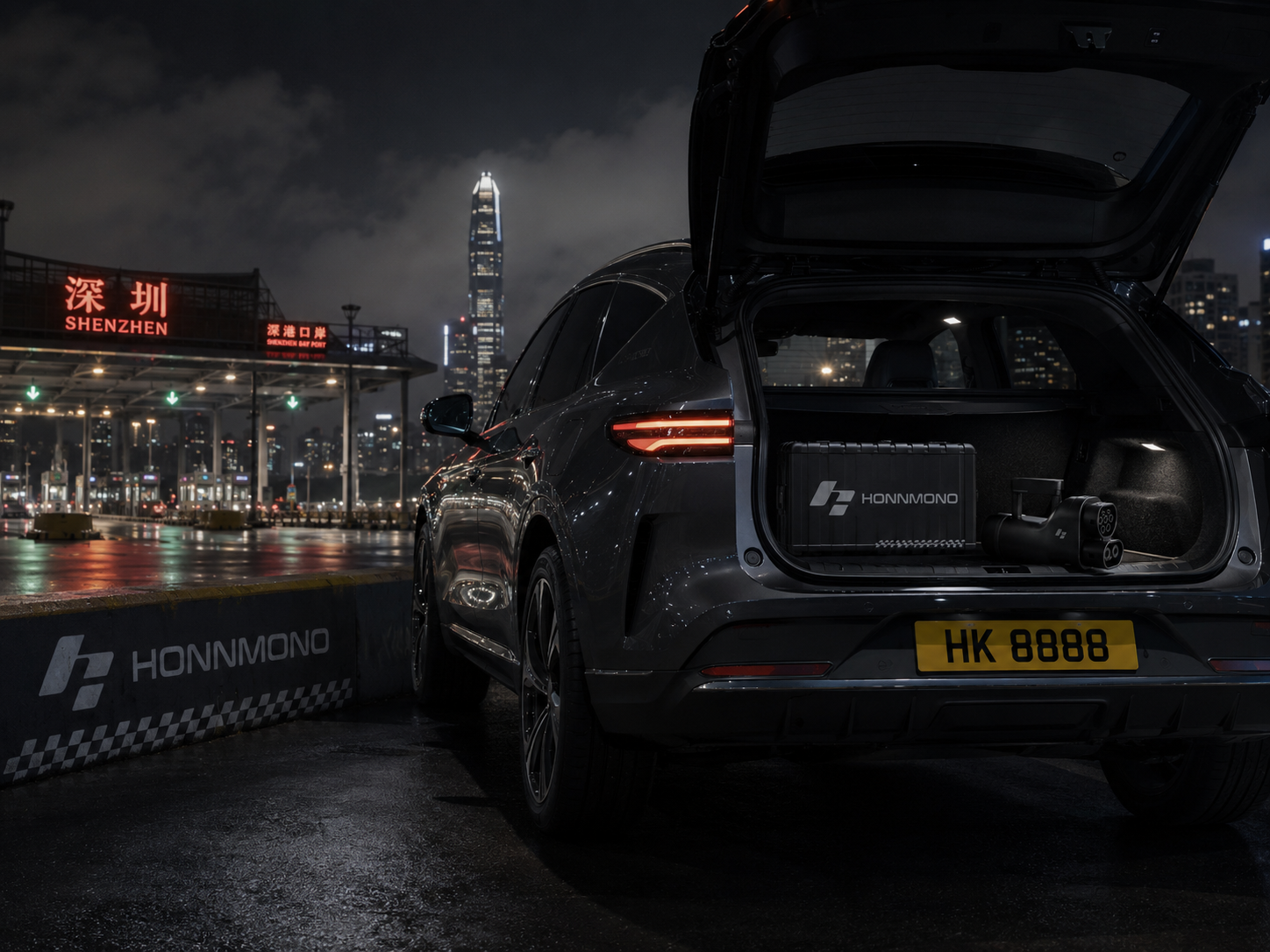HONNMONO product and vehicle at Shenzhen Bay Port for cross-border mobility